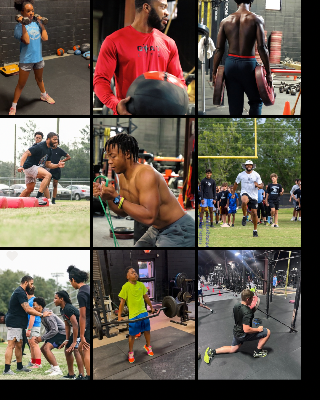 GOAT LIFE athletes training — strength, speed, agility, and youth camps